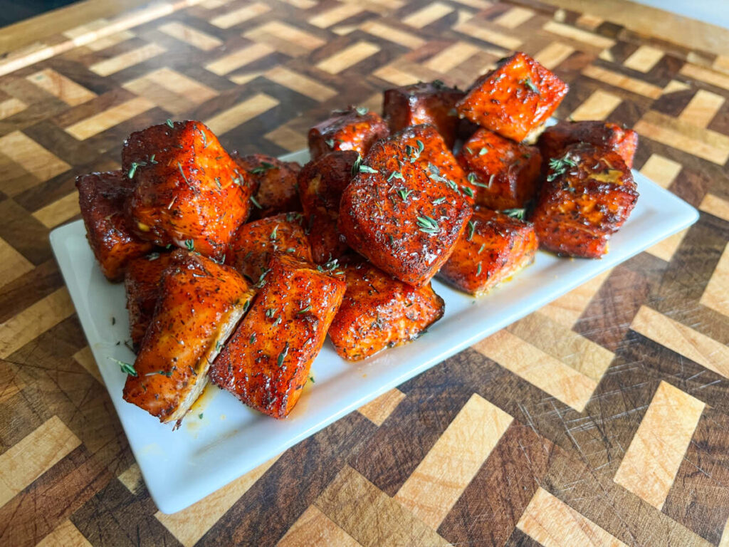 Smoked Salmon Burnt Ends