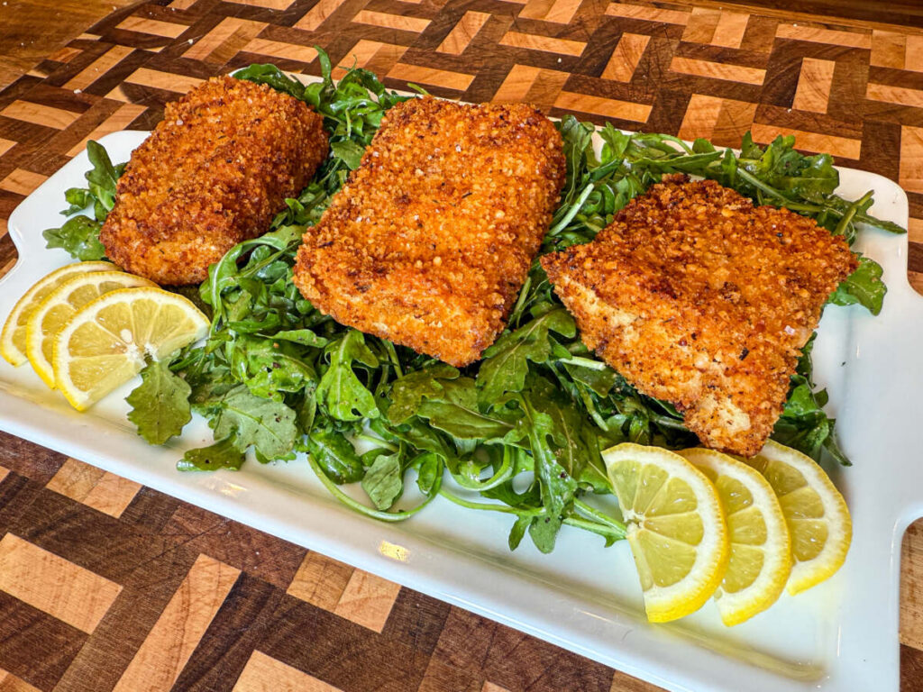 Cajun Fried Striped Bass with Parmesan Crust