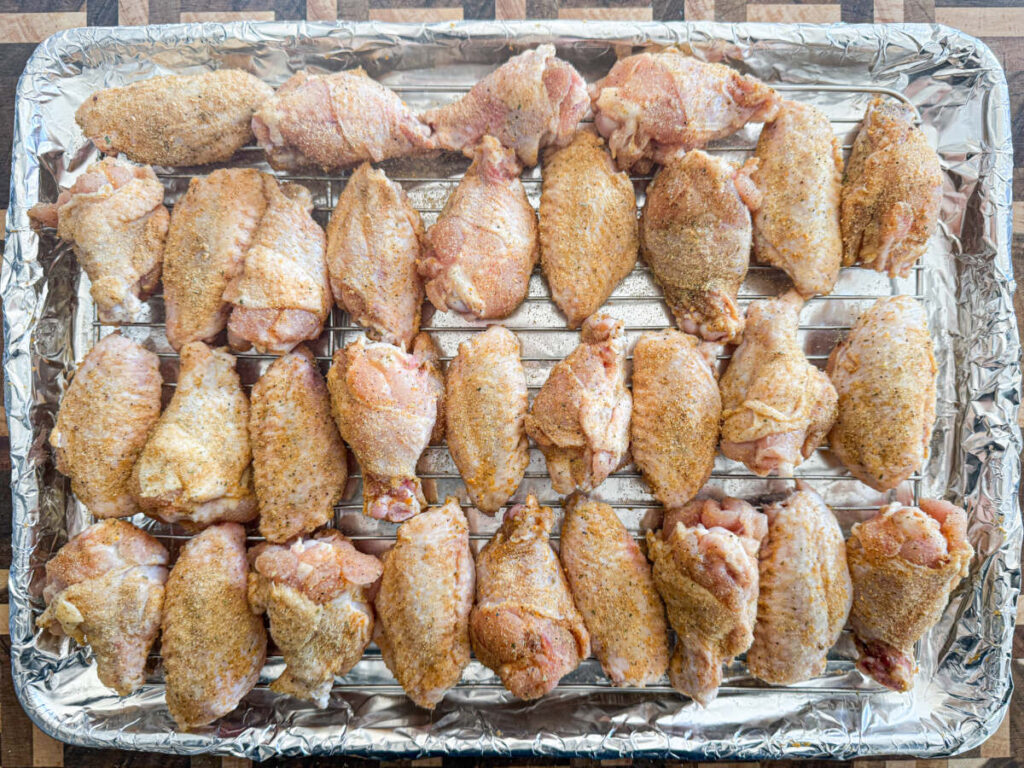 Seasoned parmesan garlic wings