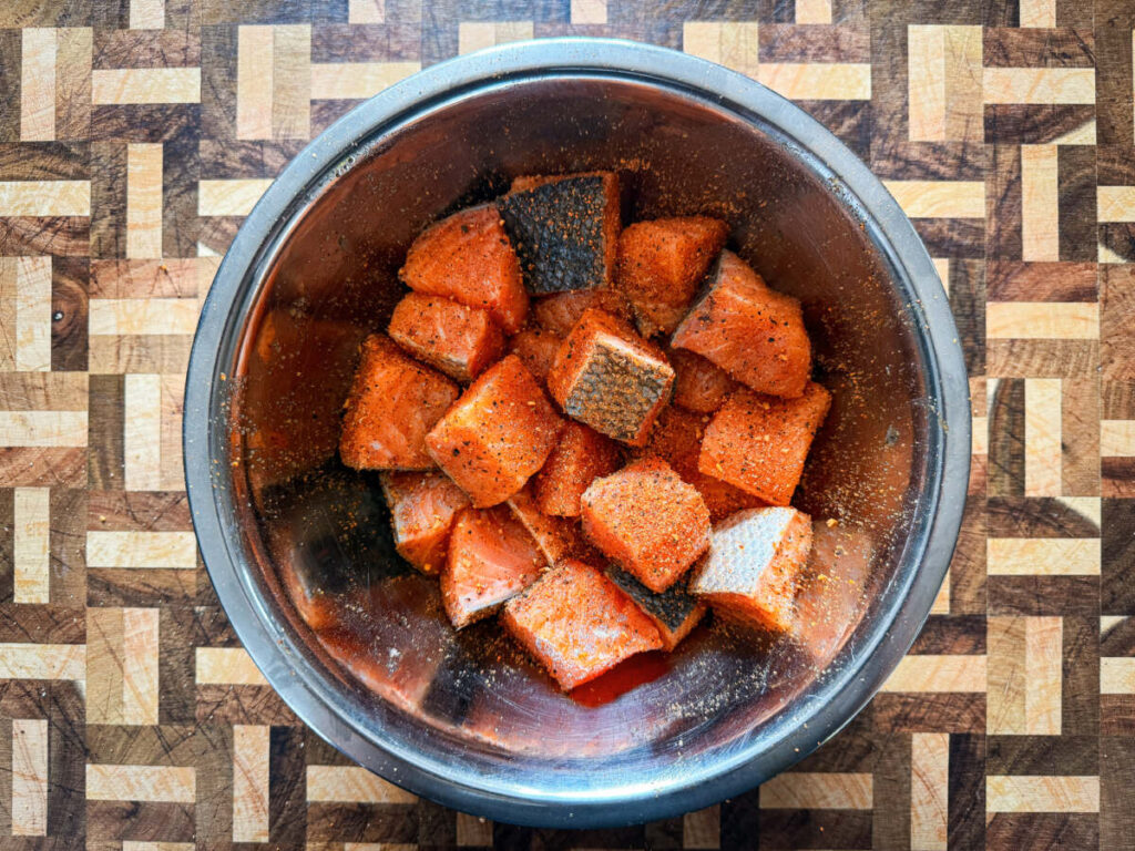 Seasoned Salmon Bites