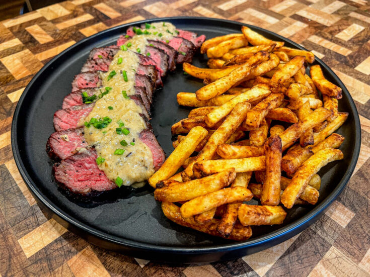 Grilled Steak With Creamy Gorgonzola Sauce