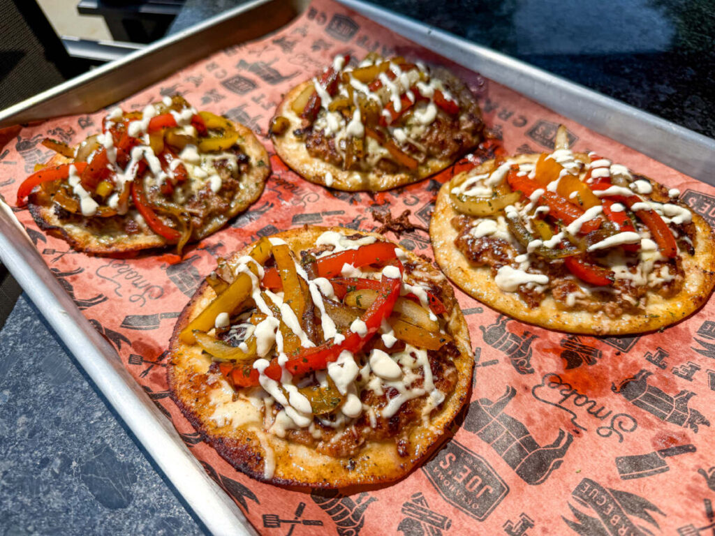 Sausage & Pepper Smash Tacos