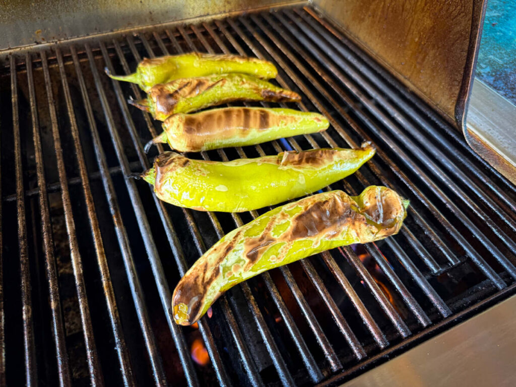 Charred peppers 