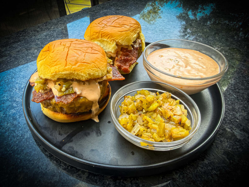Hatch Chili Burgers