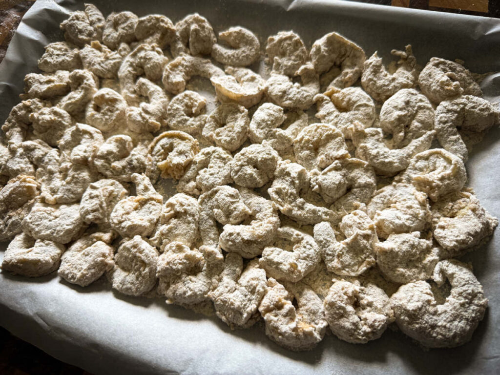 Prepped shrimp